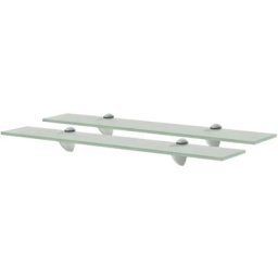 Tagères murales 2 pcs Verre 60x20 cm 8 mm Vidaxl Blanc