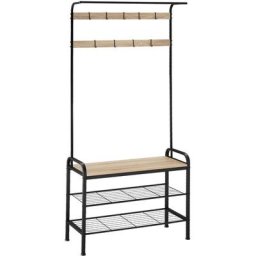 Portemanteau - Portemanteau de style industriel, penderie, étagère à chaussures avec surface
