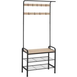 Portemanteau - Portemanteau de style industriel, penderie, étagère à chaussures avec surface
