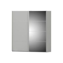 Veto Armoire 1 porte et 1 porte miroir, avec 3 tablettes de rangement amovibles, largeur 182 cm,