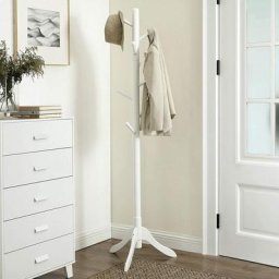 Vasagle Portemanteau, Portant à Vêtements en Bois Massif, Support sur Pieds avec 8 Crochets, pour