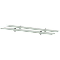 Tagères murales 2 pcs Verre 90 x 20 cm 8 mm Vidaxl Blanc