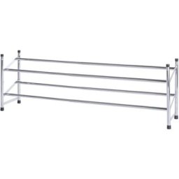 Wenko - Etagère à chaussures extensible - 119 x 23 x 35 - Argent