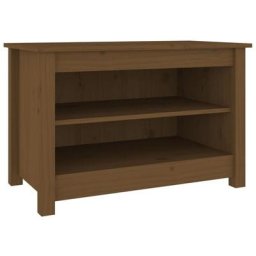 Banc à chaussures Marron miel 70x38x45,5 cm Pin massif vidaXL - marron miel