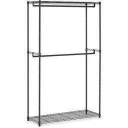 Armoire De Rangement Penderie Ouverte Portant à Vêtements Avec Étagère 200 kg - Noir