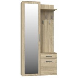 Sheila Vestiaire avec miroir entrée Armoire + porte-manteau Rangements chaussures + miroir +