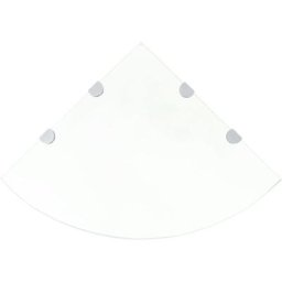 Étagères d'angle 2 pcs et supports Verre Transparent 45x45 cm vidaXL - Transparent