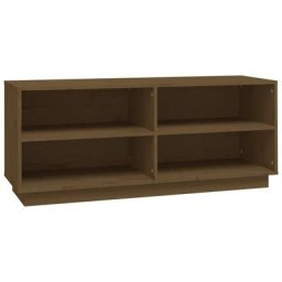 Armoire à chaussures Marron miel 110x34x45cm Bois de pin massif Vidaxl marron miel