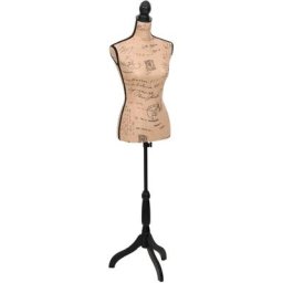 Vidaxl - Buste de couture Mannequin de Femme Marron et Noir Jute Marron