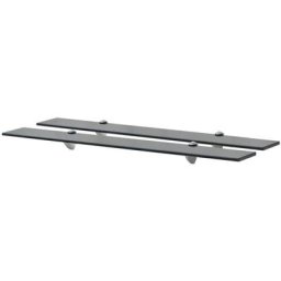 Tagères murales 2 pcs Verre 80 x 20 cm 8 mm Vidaxl Noir