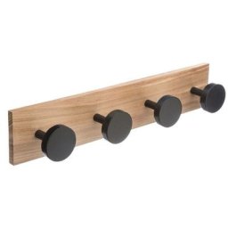 5five - Patère 4 têtes pin noir - 5 five simply smart - Bois naturel et noir