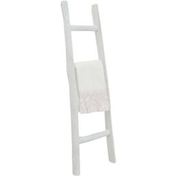 Biscottini - Porte-serviettes échelle bois moderne salle de bain sol mur à mur décoratif échelle
