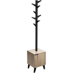 Portemanteaux effet chêne naturel Ceda noir - 5 five simply smart - Effet chene naturel et noir