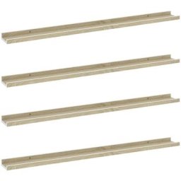 Nova - Ensemble de 4 étagères de suspension blanches et brunes disponibles en différentes tailles