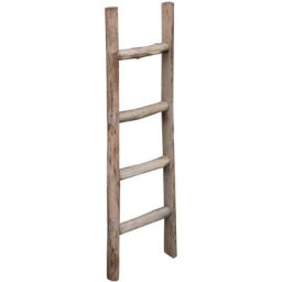 Biscottini - Porte-serviettes échelle bois moderne salle de bain sol mur à mur décoratif échelle