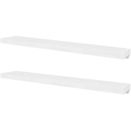 2 Etagères murales en mdf Blanc pour DVD/Livres Vidaxl Blanc