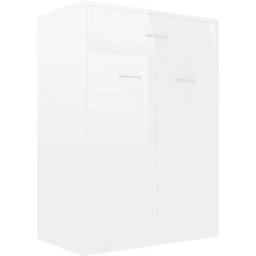 Armoire à chaussures Blanc brillant 60x35x84 cm Aggloméré Vidaxl High gloss white