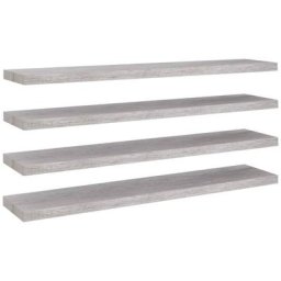 Tagères murales flottantes 4 pcs Gris béton 120x23,5x3,8cm mdf Vidaxl Gris béton