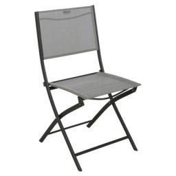 Lot de 4 chaises de jardin pliantes Modula Galet & Graphite - Hespéride - Galet / graphite