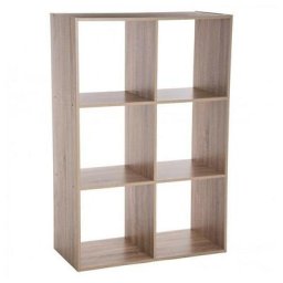 Etagère avec 6 cases - l 72 cm x p 32 cm x h 105 cm - Mix n'modul - Beige - Livraison gratuite