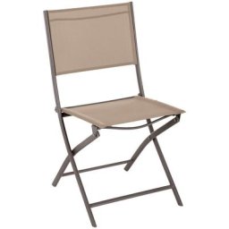 Lot de 4 chaises de jardin pliantes Modula Lin & Tonka - Hespéride - Lin / tonka