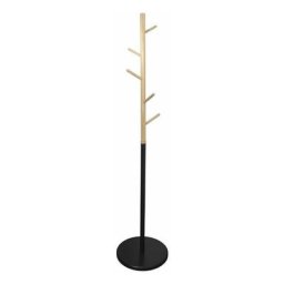 Porte manteau 180 cm en bois naturel et noir