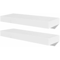2 Etagères murales en mdf Blanc pour DVD/Livres Vidaxl Blanc
