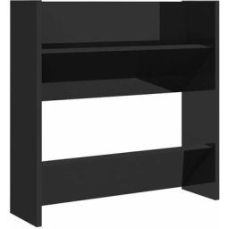 Armoire à chaussure murales Noir brillant 60x18x60 cm Aggloméré Vidaxl noir brillant