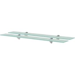 Tagères murales 2 pcs Verre 80 x 20 cm 8 mm Vidaxl Transparent