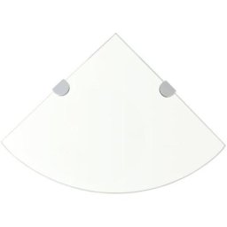 Tagères d'angle 2 pcs et supports Verre Transparent 25x25 cm Vidaxl Transparent