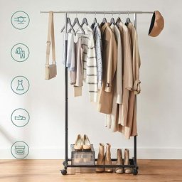 SONGMICS Porte-manteau, Portant à Vêtement, Penderie, Vestiaire Entrée, Porte Vêtement, avec