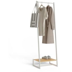 Porte Manteau sur Pieds métalliques, Résistants 24 kg Hangy One 20 avec Étagère à Chaussures Blanc