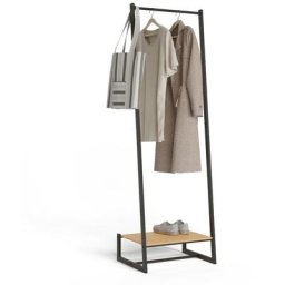 NEWLUX - Porte Manteau sur Pieds métalliques, Résistants 24 kg Hangy One 20 avec Étagère à