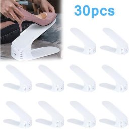 Meuble à chaussures Lot de 30 Support à Chaussures Réglables Empiler Les Chaussures Economie