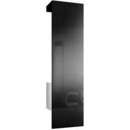 Garderobe Meubles d'entrée Carlton Set 5 Blanc - haute brillance & tons naturels - Panneau en Noir