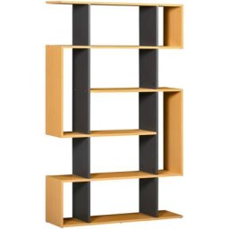 Bibliothèque étagère meuble de rangement design contemporain en s 13 étagères dim. 95L x 25l x 150H