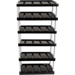 Etagère à chaussures 6 Niveaux Artecsis Noir – 106x47,5x36,5cm /Rangement chaussure Modulable,