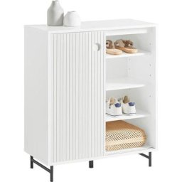 SoBuy FSB62-W Meuble de Rangement, Armoire à Chaussures, Meuble d'Entrée, Meuble de Rangement,