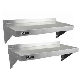 Monster Shop - KuKoo – 2 Etagères Murales en Acier Inoxydable Résistant à la Corrosion de 100cm x