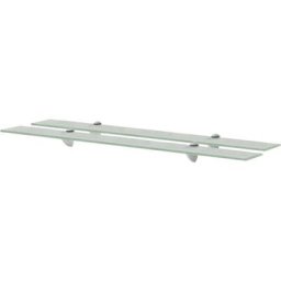 Tagères murales 2 pcs Verre 90 x 10 cm 8 mm Vidaxl Blanc