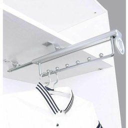 Heavy Duty Porte-vêtements extractible Porte Pantalon Cintre Coulissant,penderie telescopique,Rail