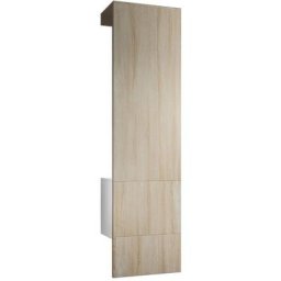 Garderobe Meubles d'entrée Carlton Set 5 Blanc - haute brillance & tons naturels - Panneau en Chêne