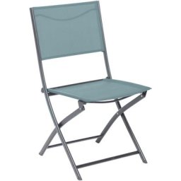 Lot de 4 chaises de jardin pliantes Modula Vert jade & Graphite - Hespéride - Vert jade / graphite