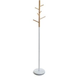 Versa Malmö Porte-Manteau Vêtements Portemanteau Style Minimaliste, 171x28x28cm - Blanc