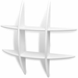 Tagère murale mdf Blanc Rangement de livres/DVD Vidaxl Blanc