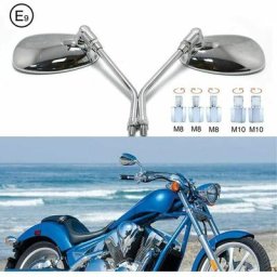 Chroms Retroviseur Moto, Rtroviseurs Latraux M10 M8 Avec Paquet De Vis Pour Scooter Street