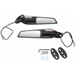 2pcs moto modifié vent aile pivotante universel rétroviseur aileron 90 ° rotatif réglable