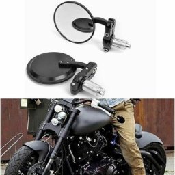 Paire de Rétroviseurs Latéraux Moto Universel pour Embouts de Guidon 7/8 22mm, Rétroviseurs Miroirs