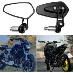 Rétroviseurs de Guidon de Moto Rétroviseurs de Moto pour XJ6 MT01 MT03 MT07 MT09 (noir)