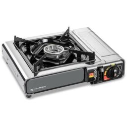 Réchaud à gaz Kemper inox 2200W Allumage piezo Double système de sécurité Mallette